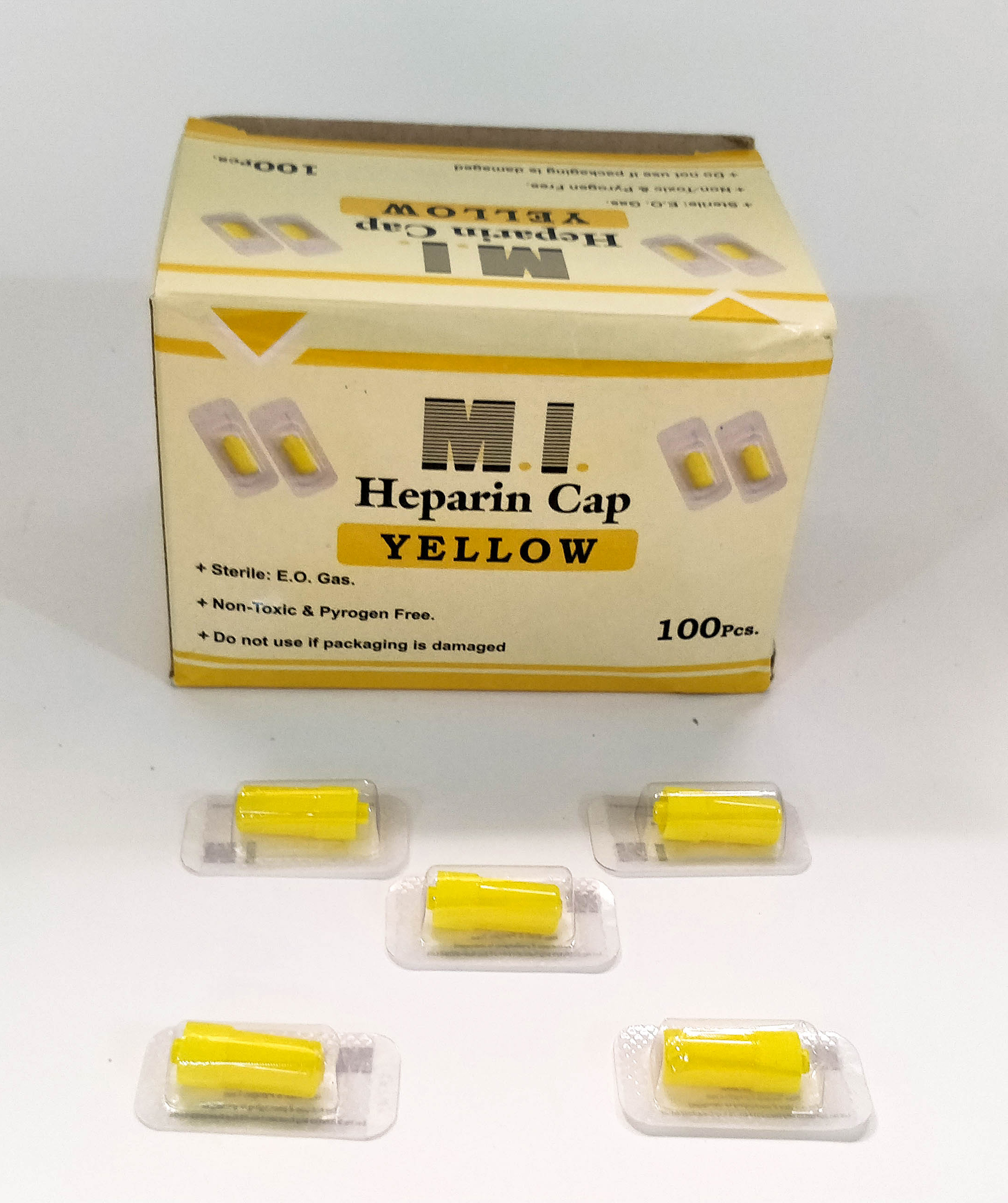 Herparin cap yellow - 1