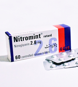 Nitromint 2.6 mg Retard Tablets (Hungary)